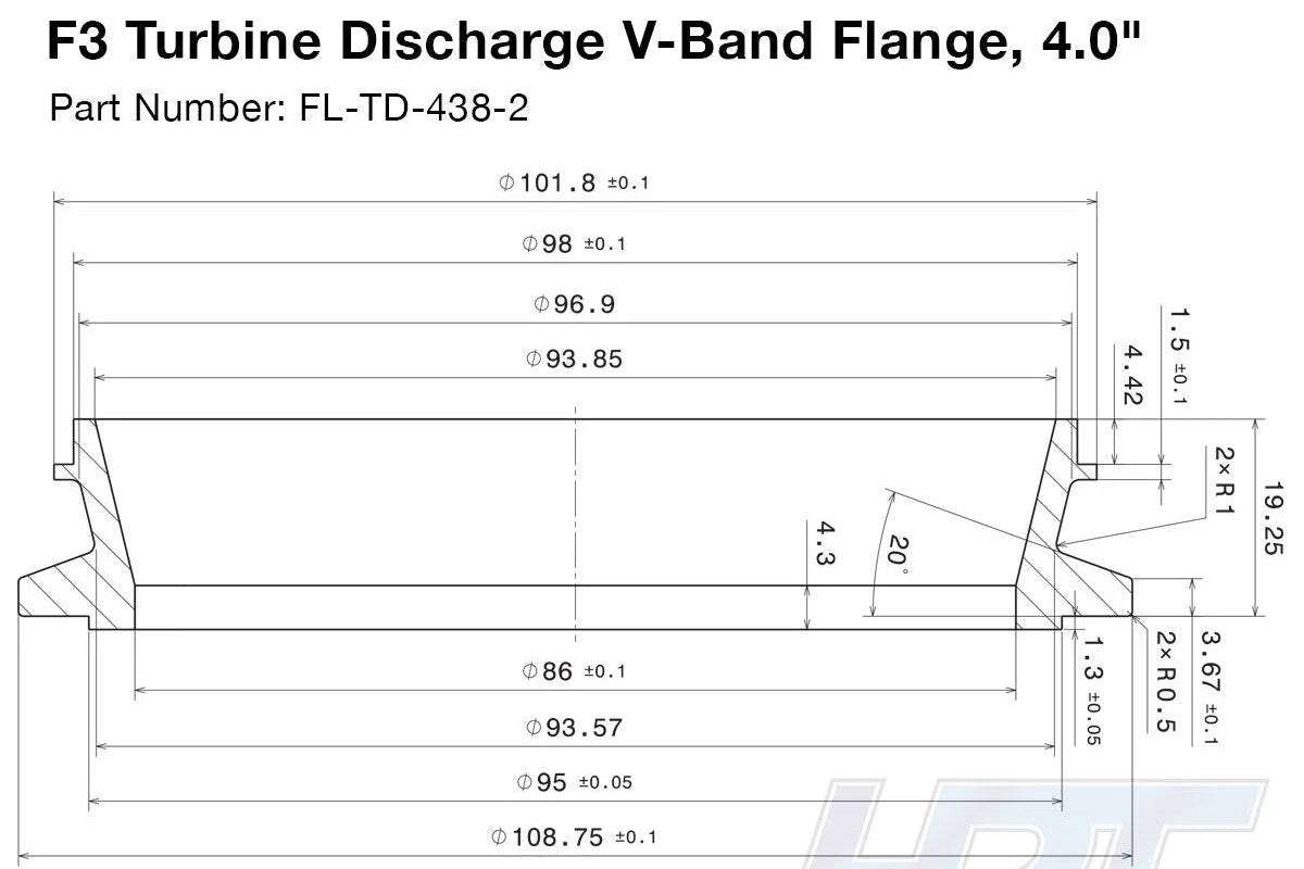 HPT F3 V-Band Discharge Flange & Clamp Kit - 4.00"