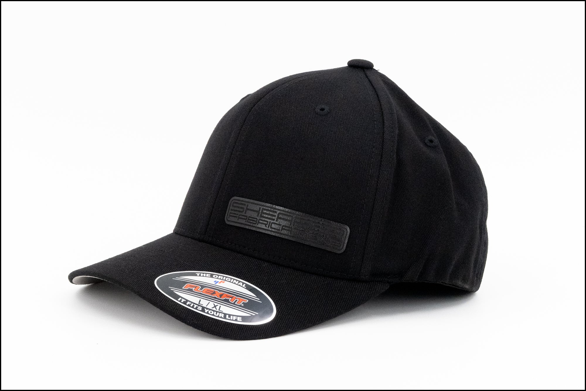 Shearer Fab Black on Black Patch, Black Flex Fit hat
