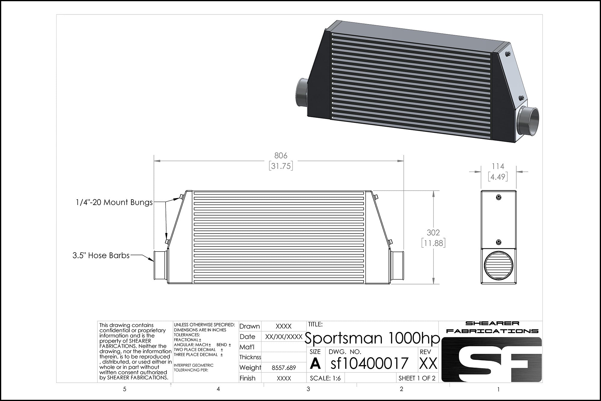 Sportsman Air/Air, 1000hp. Single In/Out
