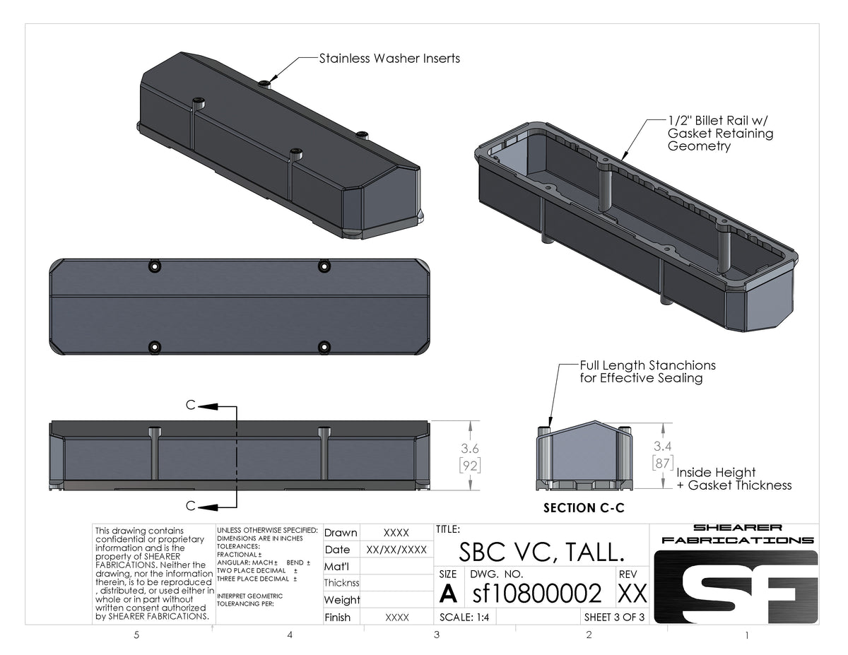 SBC Valve Covers, Non-Vented