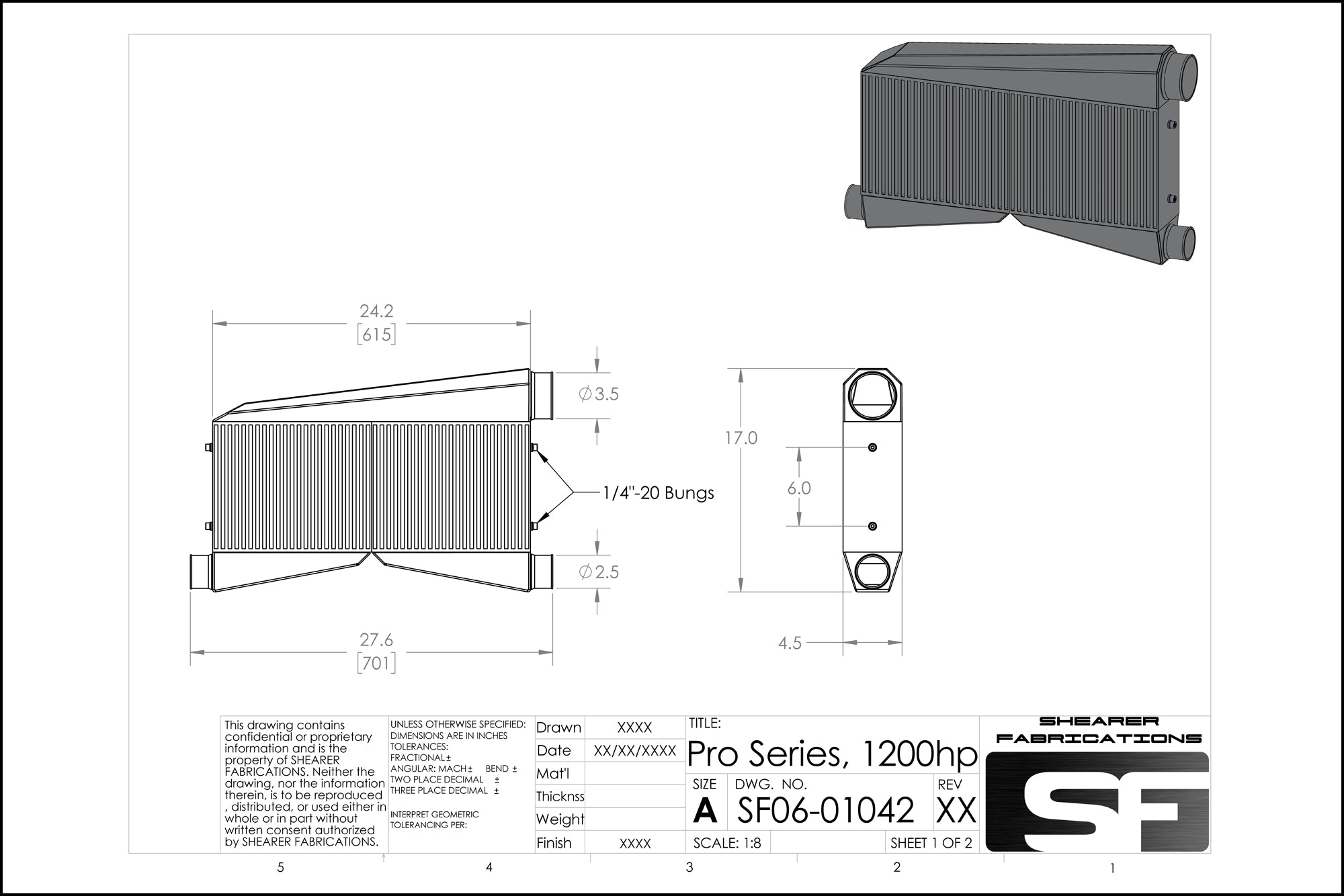 Pro/Series, "Shorty" TT, 1200hp