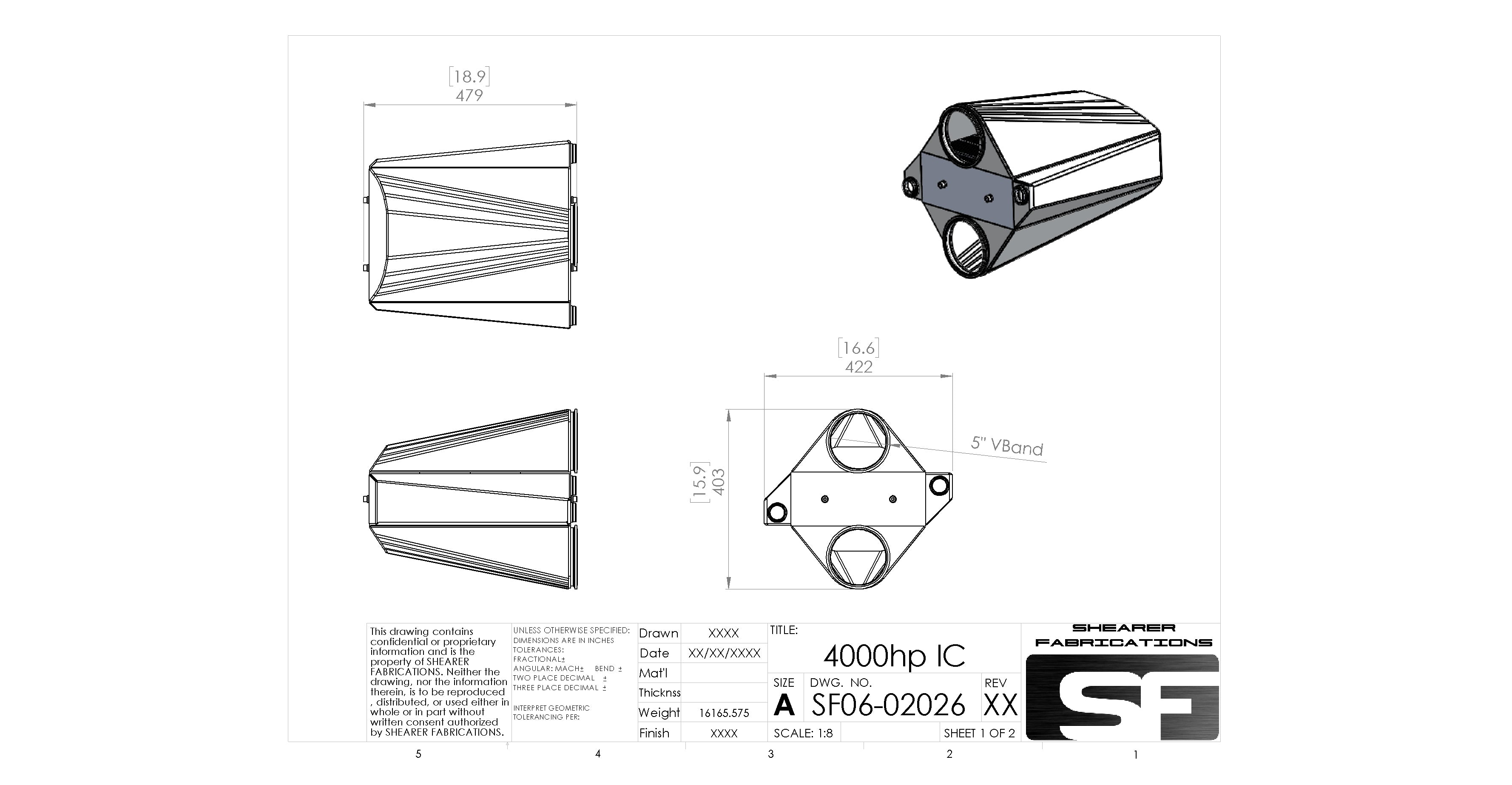 4000hp IC, 5" In/Out