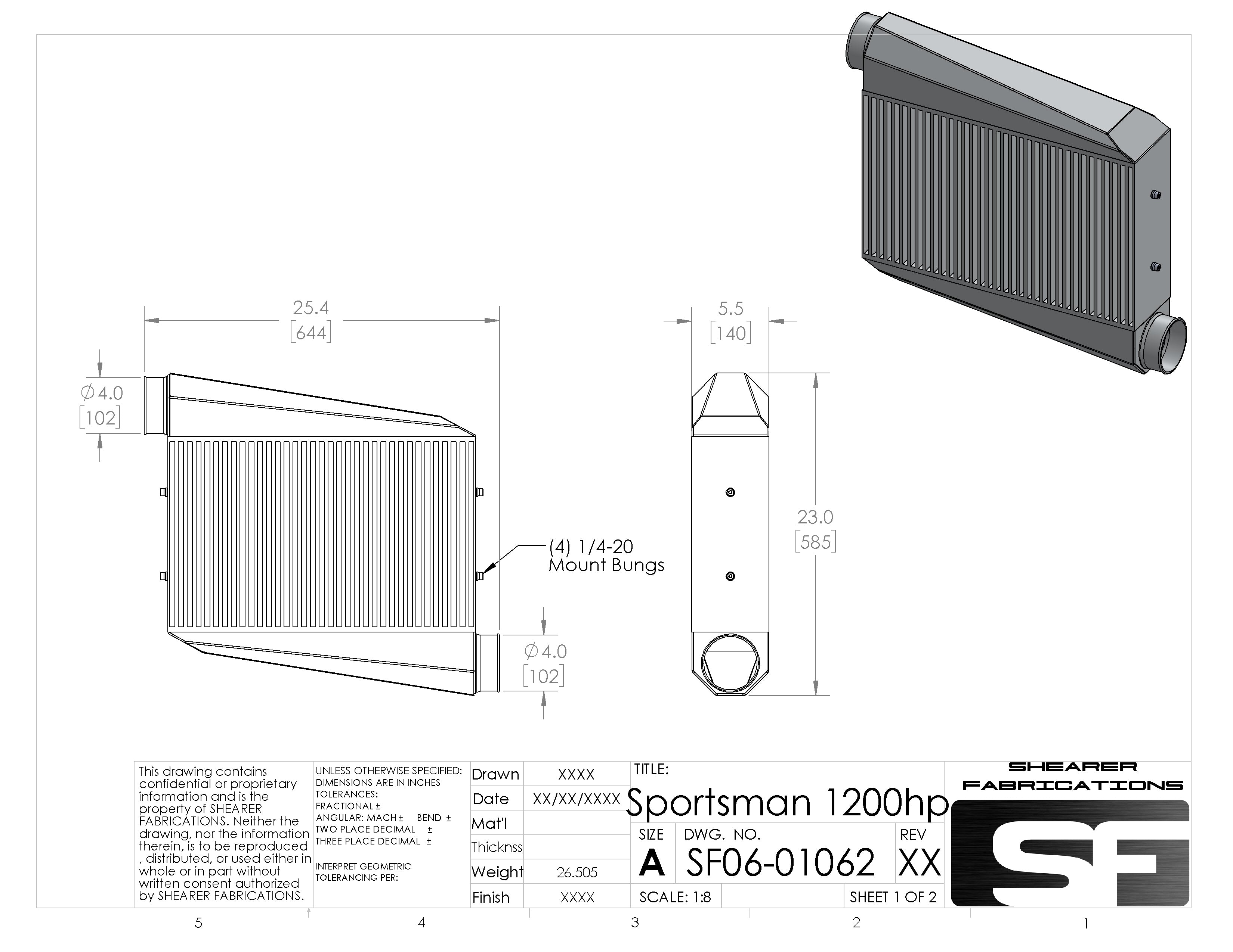 Sportsman Air/Air, 1200hp. Single In/Out