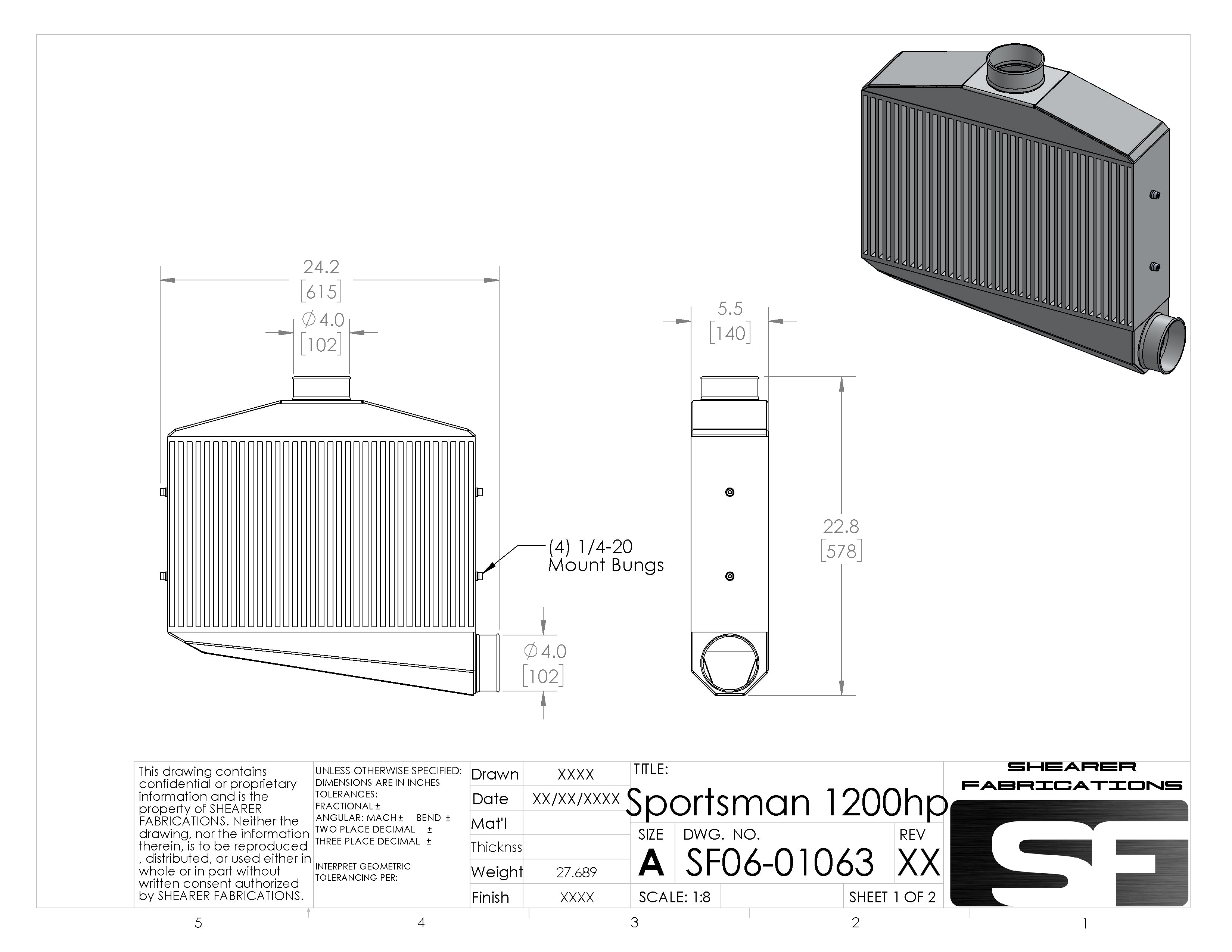 Sportsman Air/Air, 1200hp. Single In/Out