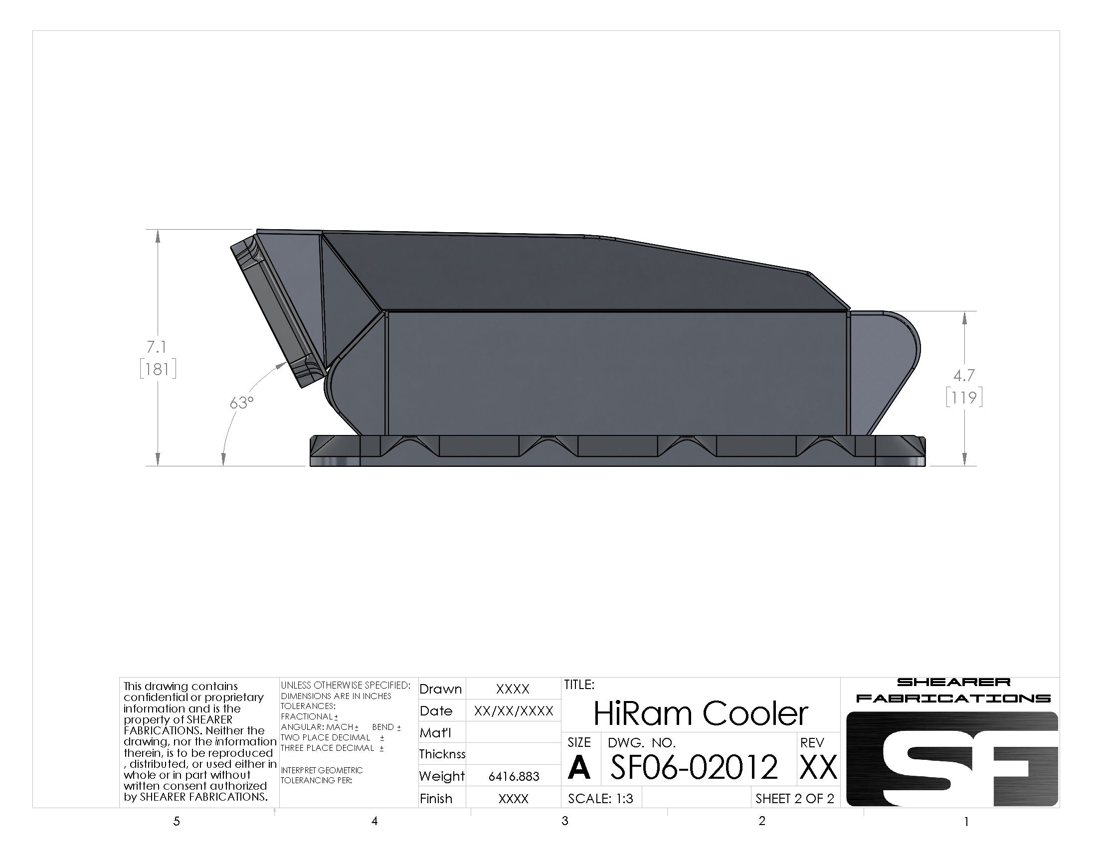 Low Profile HiRam Cooler, 1800hp