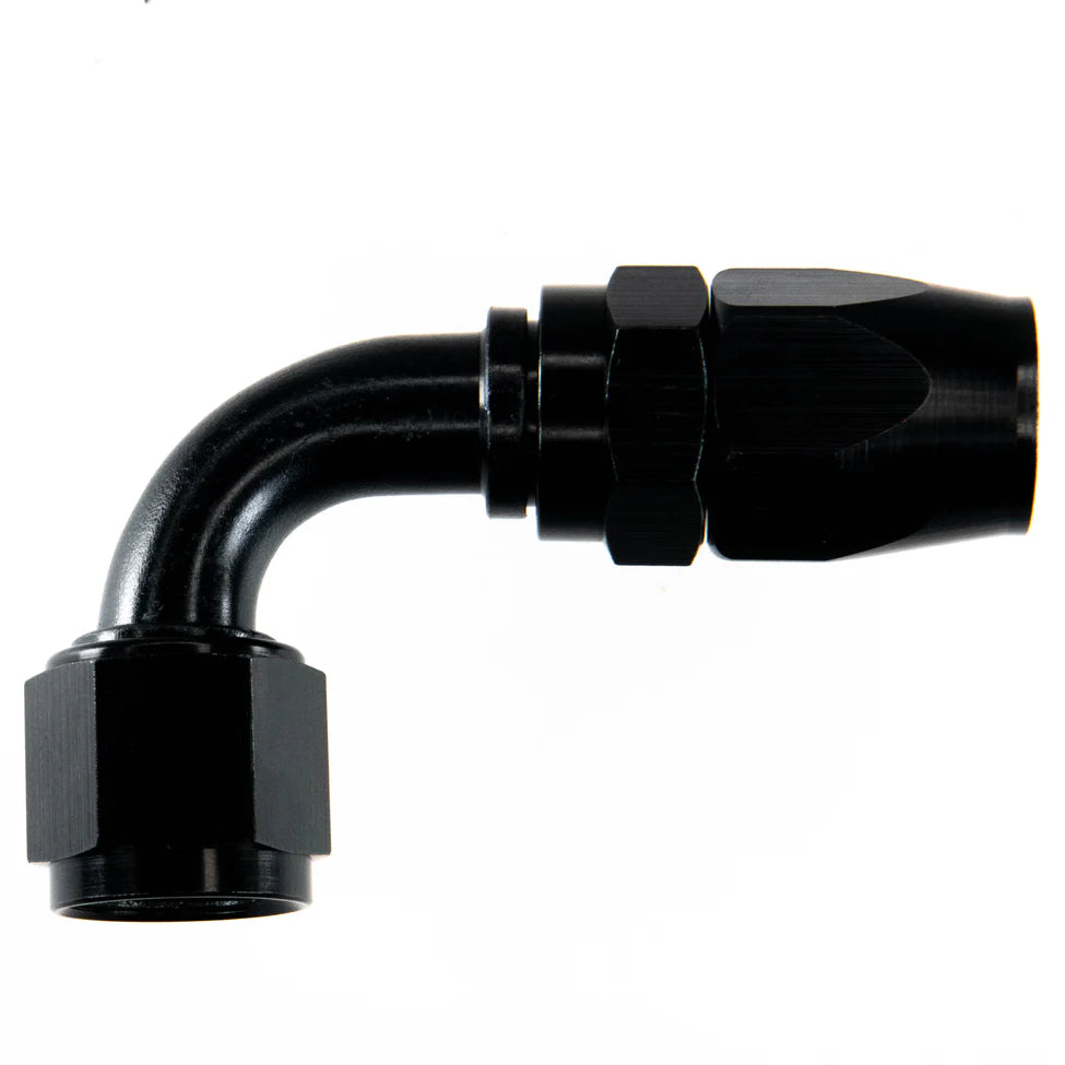 Fragola -16AN x 90 Degree Pro-Flow Hose End - Black