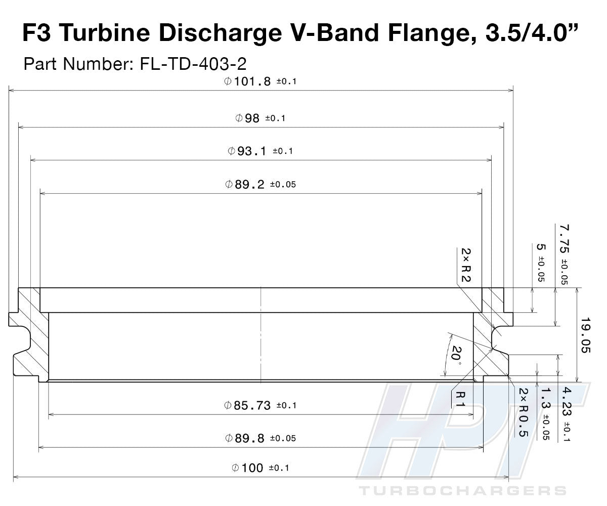 HPT F3 Discharge Flange - 4.00" (Fits Older F3 Models)