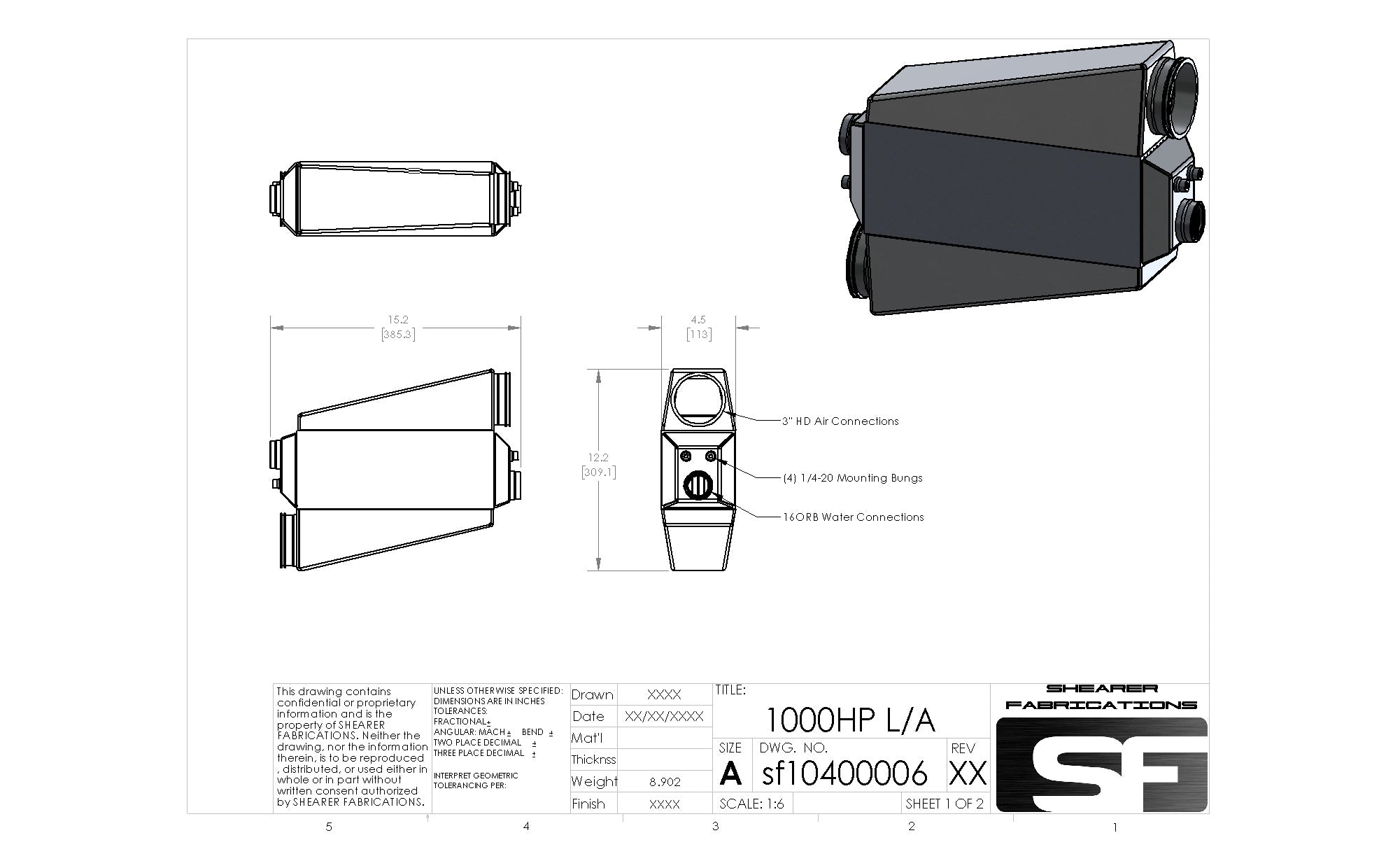 1000hp, Opposed, Single In/Out